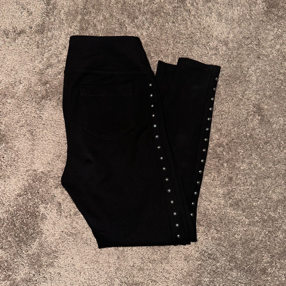 Westbound Black Pants with Studded Detail